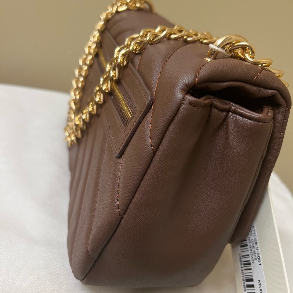 NWTValentino Orlandi Elegant Brown Quilted Shoulder Bag - Picture 5 of 13